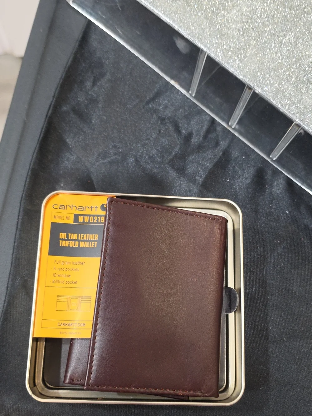 Carhartt Oil Tan Leather TriFold Wallet- Brown